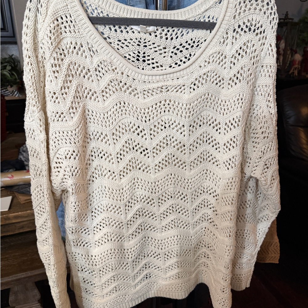 Women's Cream Knit Sweater